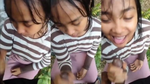 Bokep Indo ABG Bali Nyepongin Pacar di Outdoor